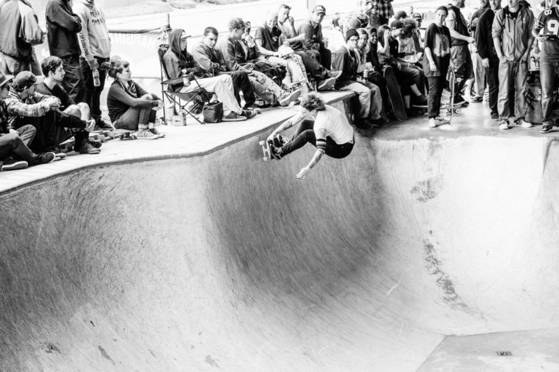 Sally Roepke might hold down the low-end playing bass for Grindline the Band but she took this frontside air to the higher-side of the bricks.