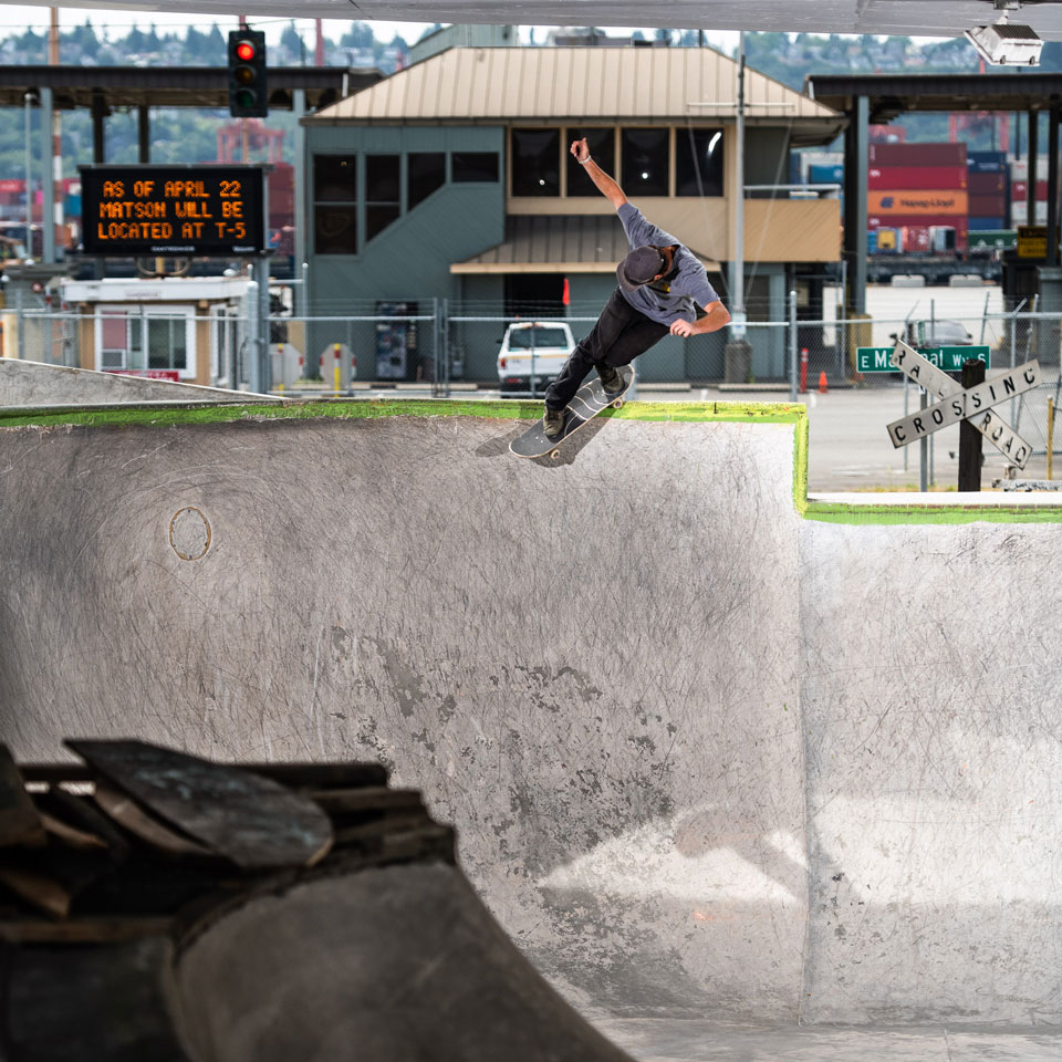 Phil Hansen at Marginal Way for Lib Tech Skate