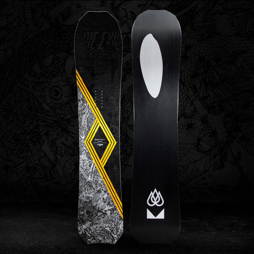 Evil Bikes x Lib Tech Snowboards T.Rice Orca collab snowboard