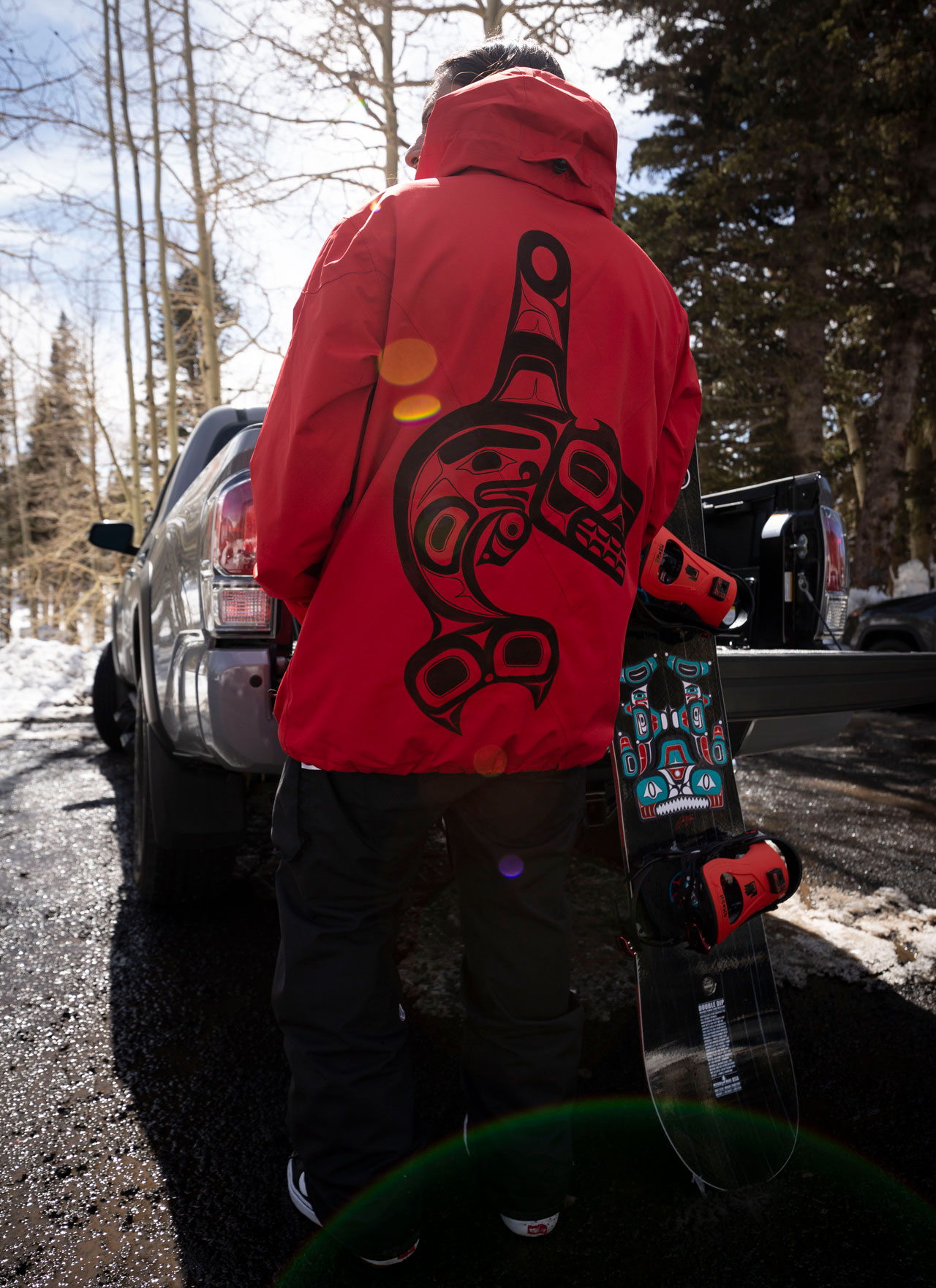 James with a custom Volcom jacket. Pic: Ian Tetzner