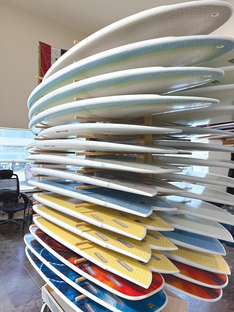 Lib Tech Surfboards at the factory